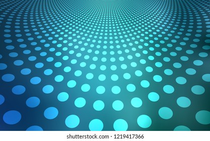 Light BLUE vector pattern with spheres. Modern abstract illustration with colorful water drops. Completely new template for your brand book.