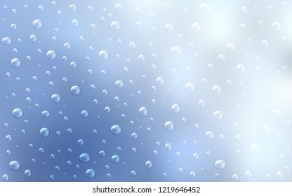 Light BLUE vector pattern with spheres. Modern abstract illustration with colorful water drops. Beautiful design for your business natural advert.