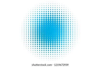 Light BLUE vector pattern with spheres. Illustration with set of shining colorful abstract circles. Design for business adverts.
