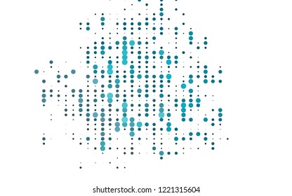 Light BLUE vector pattern with spheres. Modern abstract illustration with colorful water drops. Pattern for ads, booklets.