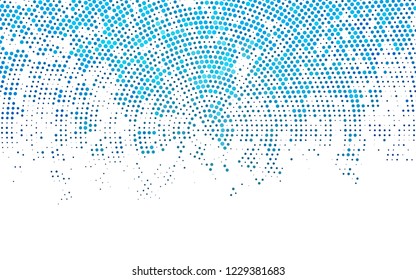 Light BLUE vector pattern with spheres. Illustration with set of shining colorful abstract circles. Design for posters, banners.