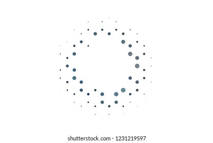 Light BLUE vector pattern with spheres. Blurred bubbles on abstract background with colorful gradient. Pattern for ads, booklets.