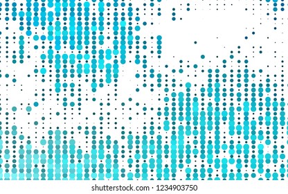 Light BLUE vector pattern with spheres. Illustration with set of shining colorful abstract circles. Pattern for beautiful websites.