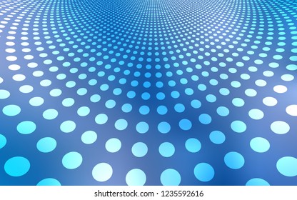 Light BLUE vector pattern with spheres. Abstract illustration with colored bubbles in nature style. New design for ad, poster, banner of your website.