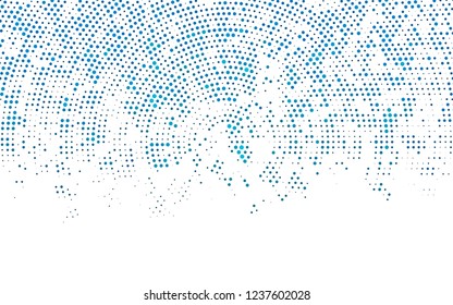 Light BLUE vector pattern with spheres. Abstract illustration with colored bubbles in nature style. Pattern for ads, booklets.