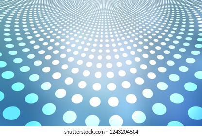 Light BLUE vector pattern with spheres. Blurred decorative design in abstract style with bubbles. Beautiful design for your business advert.