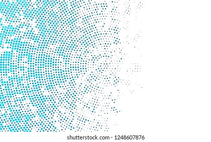 Light BLUE vector pattern with spheres. Illustration with set of shining colorful abstract circles. Template for your brand book.