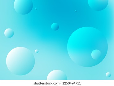 Light BLUE vector pattern with spheres. Blurred decorative design in abstract style with bubbles. New design for ad, poster, banner of your website.
