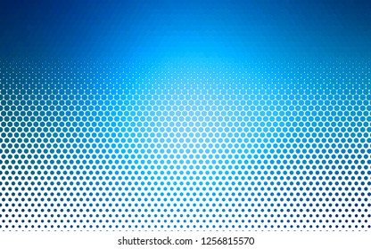 Light BLUE vector pattern with spheres. Glitter abstract illustration with blurred drops of rain. Design for posters, banners.