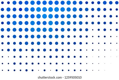 Light BLUE vector pattern with spheres. Illustration with set of shining colorful abstract circles. Design for business adverts.