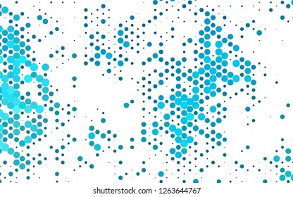 Light BLUE vector pattern with spheres. Abstract illustration with colored bubbles in nature style. Design for business adverts.
