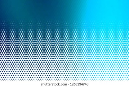 Light BLUE vector pattern with spheres. Illustration with set of shining colorful abstract circles. Pattern of water, rain drops.