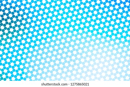 Light BLUE vector pattern with spheres. Blurred decorative design in abstract style with bubbles. Design for posters, banners.