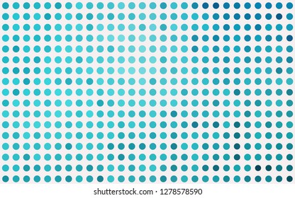 Light BLUE vector pattern with spheres. Blurred decorative design in abstract style with bubbles. Design for posters, banners.