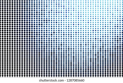 Light BLUE vector pattern with spheres. Illustration with set of shining colorful abstract circles. Template for your brand book.