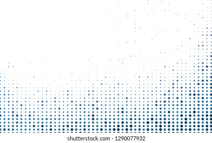 Light BLUE vector pattern with spheres. Illustration with set of shining colorful abstract circles. Design for business adverts.