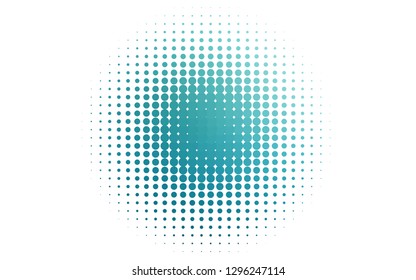 Light BLUE vector pattern with spheres. Glitter abstract illustration with blurred drops of rain. Pattern of water, rain drops.