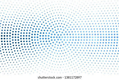 Light BLUE vector  pattern with spheres. Glitter abstract illustration with blurred drops of rain. Design for poster, banner of websites.