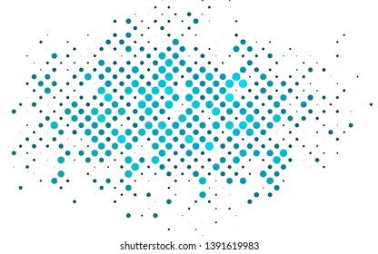 Light BLUE vector pattern with spheres. Abstract illustration with colored bubbles in nature style. Design for business adverts.