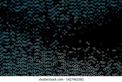 Light BLUE vector pattern with spheres. Beautiful colored illustration with blurred circles in nature style. Template for your brand book.