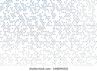 Light BLUE vector pattern with spheres. Beautiful colored illustration with blurred circles in nature style. Pattern for ads, leaflets.
