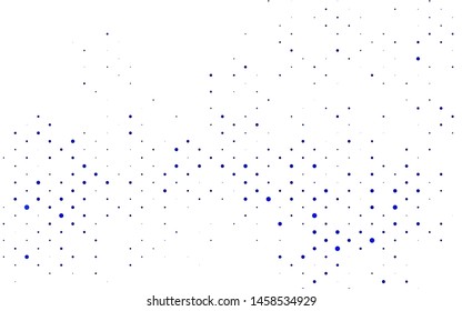 Light BLUE vector pattern with spheres. Abstract illustration with colored bubbles in nature style. Template for your brand book.