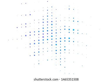 Light BLUE vector pattern with spheres. Glitter abstract illustration with blurred drops of rain. Pattern for ads, leaflets.