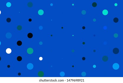Light BLUE vector pattern with spheres. Modern abstract illustration with colorful water drops. Design for business adverts.