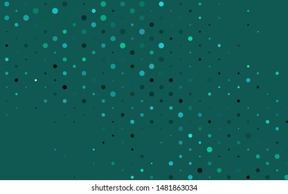 Light BLUE vector pattern with spheres. Abstract illustration with colored bubbles in nature style. Pattern for ads, booklets.