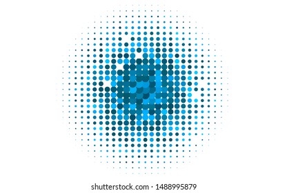 Light BLUE vector pattern with spheres. Abstract illustration with colored bubbles in nature style. Design for business adverts.