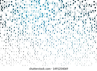 Light BLUE vector pattern with spheres. Abstract illustration with colored bubbles in nature style. Completely new template for your brand book.