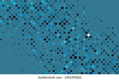 Light BLUE vector pattern with spheres. Modern abstract illustration with colorful water drops. Pattern for ads, booklets.
