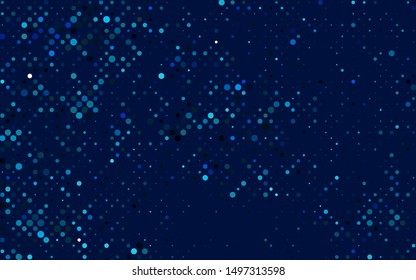 Light BLUE vector pattern with spheres. Beautiful colored illustration with blurred circles in nature style. Design for posters, banners.