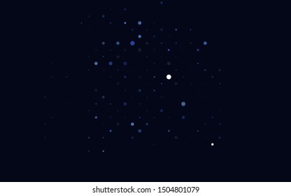 Light BLUE vector pattern with spheres. Blurred bubbles on abstract background with colorful gradient. Pattern for ads, booklets.