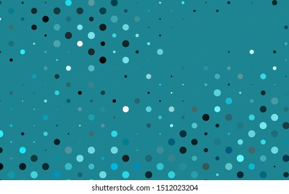 Light BLUE vector pattern with spheres. Modern abstract illustration with colorful water drops. Template for your brand book.