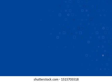 Light BLUE vector pattern with spheres, squares. Colorful illustration with circles, squares in nature style. Pattern for ads, leaflets.