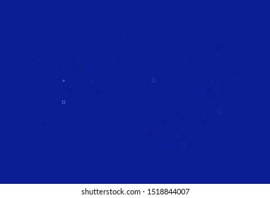 Light BLUE vector pattern with spheres, squares. Colorful illustration with circles, squares in nature style. Pattern for ads, leaflets.