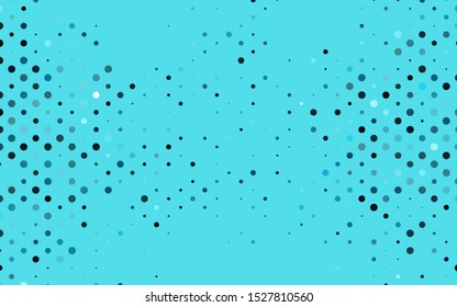 Light BLUE vector pattern with spheres. Abstract illustration with colored bubbles in nature style. Design for posters, banners.