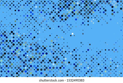 Light BLUE vector pattern with spheres. Modern abstract illustration with colorful water drops. Design for posters, banners.