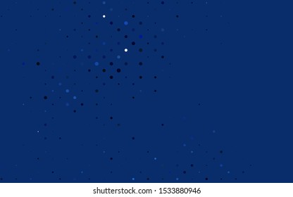 Light BLUE vector pattern with spheres. Blurred decorative design in abstract style with bubbles. Template for your brand book.