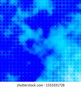 Light BLUE vector pattern with spheres. Abstract decorative design in gradient style with bubbles. New template for a brand book.