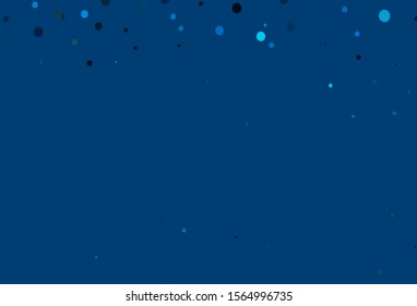 Light BLUE vector pattern with spheres. Blurred bubbles on abstract background with colorful gradient. Pattern for ads, leaflets.