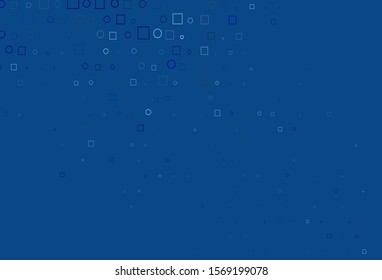 Light BLUE vector pattern with spheres, squares. Colorful illustration with circles, squares in nature style. Pattern for beautiful websites.