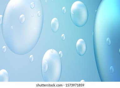 Light BLUE vector pattern with spheres. Abstract illustration with colored bubbles in nature style. Completely new template for your brand book.