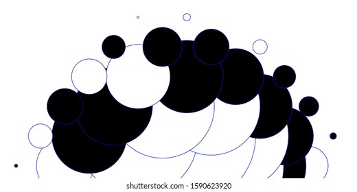 Light BLUE vector pattern with spheres. Modern abstract illustration with colorful circle shapes. Design for your commercials.