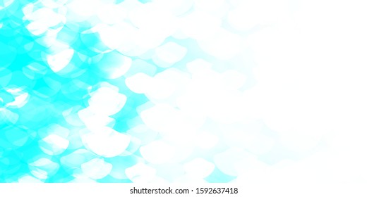 Light BLUE vector pattern with spheres. Abstract decorative design in gradient style with bubbles. Design for your commercials.