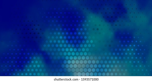 Light BLUE vector pattern with spheres. Illustration with set of shining colorful abstract spheres. Pattern for business ads.