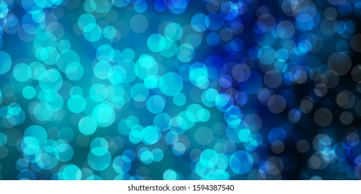 Light BLUE vector pattern with spheres. Abstract illustration with colorful spots in nature style. Pattern for business ads.
