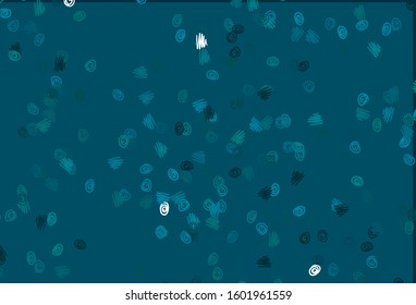 Light BLUE vector pattern with spheres. Abstract illustration with colored bubbles in nature style. Design for posters, banners.