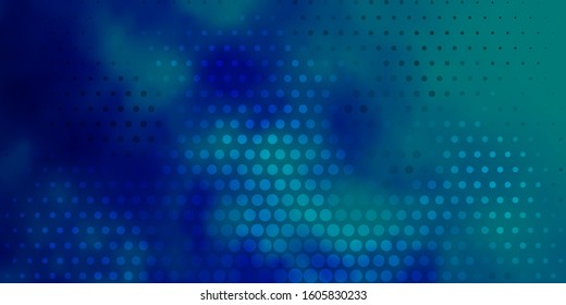 Light BLUE vector pattern with spheres. Colorful illustration with gradient dots in nature style. Design for posters, banners.